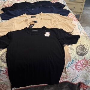 Goodlife Men's Short Sleeve Crew Tees — Black, Navy, Tan